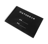 LOPUNER Cuaderno de Práctica para Pintura de Uñas Flores 3d en Cartón Negro, Uso Multifuncional para Principiantes y Técnicos en Salón o Práctica en Aula