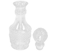 LOPUNER Decantador de Whisky de Vidrio Transparente 500ml Resistente al Desgaste Diseño Elegante y Exhibición Estable para Uso en Bar o Hogar