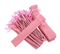 LOPUNER Estuche para Bolígrafos Cordón Ajustable Bolsa de Felpa Doble Capa Tamaño Pequeño Color Rosa 35 Unidades para Estudiantes Oficina y Uso Portátil