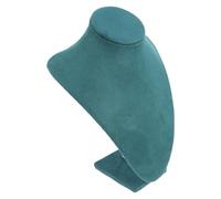 LOPUNER Expositor de collares con busto verde de franela 25 cm organizador para joyas en espacio personal y fotografía con diseño en V