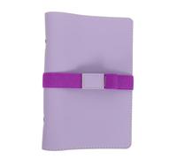 LOPUNER Funda para carpeta, protector de repuesto de cuero sintético PU A6 con portalápices - Funda recargable para planificador de presupuesto para carpeta de anillas de 6 hojas sueltas
