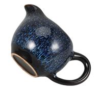 LOPUNER Jarra de Cerámica Azul para Leche y Crema con Asa Cómoda y Boquilla Antigoteo, Dispensador Versátil para Café y Ceremonias de Té en Casa