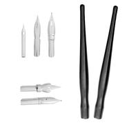 LOPUNER Juego de 2 Sets de Plumas de Inmersión Mango de Bolígrafo de Dibujos Animados, Portalápices de Plástico y Metal, Fácil de Dominar para Dibujo y Escritura