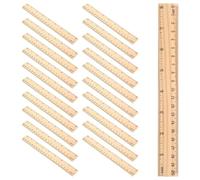 LOPUNER Juego de 20 Reglas de Madera Multifunción Estudiantes, Ligeras y Portátiles, Ideales para Corte de Líneas y Diseño en Ingeniería