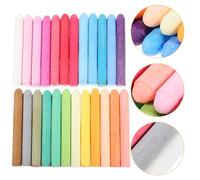 LOPUNER Juego de Tizas sin Polvo 24 Piezas 3.15 X 0.37 Pulgadas Tizas Solubles Agua para Pizarra para Niños Aulas Aire Libre