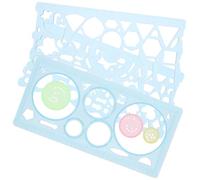 LOPUNER Kit de Dibujo Plantillas para Dibujar y Regla de Plástico Resistente, Ligero y Fácil de Llevar, Adecuado para Uso Escolar y Profesional