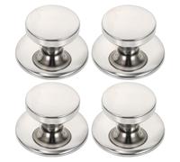 LOPUNER Manijas de Tapa de Olla de Acero Inoxidable, Perillas Antideslizantes Grandes para Tapas de Cacerolas, Accesorio Práctico de Repuesto para Utensilios de Cocina, Pack de 4 Piezas,