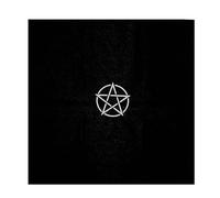 LOPUNER Mantel Resistente al Desgaste Suciedad de Franela Pentáculo Negro para Mesa de Tarot Adecuado para y Hogar