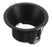 LOPUNER Pantalla de Luz Empotrada Redonda de Metal Negro con Acabado Mate para Lámpara Mr16, con Reducción de Deslumbramiento y Difusión Optimizada para Interiores Modernos