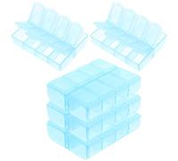 LOPUNER Pastillero Portátil de 8 Compartimentos, Caja de Medicamentos Azul Resistente al Desgaste, Estuche Compacto Sellado Hermético para Uso Diario y Botiquín Doméstico