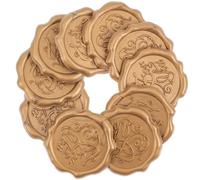 LOPUNER Pegatinas Adhesivas Vintage de Sello de Cera para Sobres, 10 Unidades en Color Cobre Antiguo, Sellador Decorativo para Invitaciones, Tarjetas de Boda y Cierre de Sobres