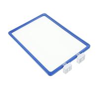 LOPUNER Pizarra Magnética para Estantes Azul con Doble Imán Tablero de Borrado Seco para Señalización Almacenes y Tiendas Soporte Múltiple para Carteles y Etiquetas