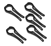 LOPUNER Protector de Perillas de Estufa para Seguridad Infantil, Cerradura de Perilla de Estufa a Prueba de Fuego, Color Negro, Material Seguro y Liviano, Bloqueo para Cocina Gas y Horno,