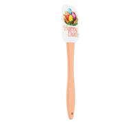 LOPUNER Raspador de Masa de Silicona con Mango de Madera Blanco para Hornear y Cocinar, Herramienta Fácil de Limpiar con Diseño Temático de Pascua para Actividades Domésticas
