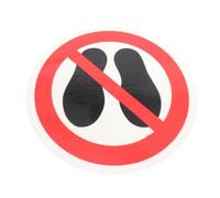 LOPUNER Señal de Advertencia por Favor, No Pise Pegatina Adhesiva de Seguridad, Calcomanía Resistente para Interiores y Exteriores, 1 Unidad, Uso Industrial y Prevención de Accidentes