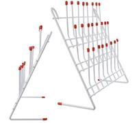 LOPUNER Soporte Metálico para Secado de Tubos de Ensayo y Cristalería 24 Ranuras, Estante Resistente para Laboratorios de Química y Análisis, Práctico para Espacios Reducidos