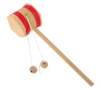 LOPUNER Tambor Rattle de Beige para Instrumento Musical Chino Juguete Educativo de Percusión para Aprendizaje y Estimulación Creativa