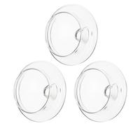 LOPUNER Tapas de Colador de Té de Vidrio Transparente 7.5 Cm para Tetera 600 Ml, Set de 3 Piezas, Accesorio Portátil para Ceremonia del Té, Tapa de Infusor Desmontable Prueba de Fugas
