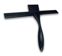 Loputon Rasqueta Limpiacristales, Limpia Cristales Ducha para Ventanas, Mamparas de Ducha de Cristal, Ventanas y Espejos eliminación de Agua sin Rayas (31 cm, Negro)