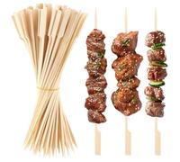 LOPYXBR 300 brochetas de madera de 30 cm, brochetas de bambú para comida con los dedos, pinchos de madera largos de madera para barbacoas, barbacoas, buffet, frutas, aperitivos