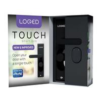 LOQED Touch Smart Lock Negro - Cerradura inteligente con cilindro europeo, W-Fi, Bluetooth, Accesso remoto táctil sin llave y con Código, Control de Aplicación, Alta seguridad, Alexa, Google Home