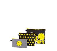 LOQI Artist Smiley Spiral, Dots, Spots Zip Pockets Funda de carné, 32 cm, Multicolor (Multicolour)
