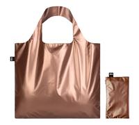 LOQI METALLIC - Bolsa de oro rosa con mini bolsillo con cremallera