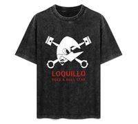 Loquillo Y Los Trogloditas Black T-Shirt Printed tee Graphic Top For Men Unisex Shirt M