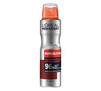L'Or?al Men Expert Invincible Man - Desodorante en espray antitranspirante con 96H Non-Stop, protecci?n en seco (6 x 150 mililitros)