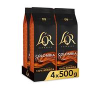 L'OR Café Grano Colombia 100% Arábica | Natural | Intensidad 8 | 4x500g