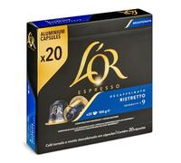 L'OR Cápsulas de café Ristretto Decaffeinato compatibles Nespresso – 20 cápsulas