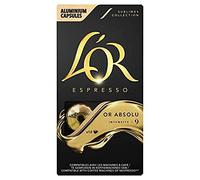 L'Or Cápsulas de café espresso de aluminio, oro absoluto, intensidad 9 - Caja de 10, 52 g