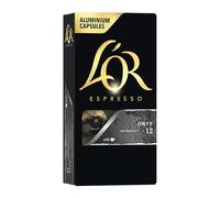 L'OR Cápsulas de café Espresso Onyx | Intensidad 12 | Cápsulas de aluminio compatibles con las cafeteras Nespresso ®* Original | 10 Cápsulas