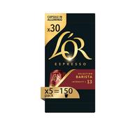 L'Or Cápsulas de café expreso Barista, 150 cápsulas de aluminio, 5 paquetes de 30, intensidad 13, compatibles con cafeteras Nespresso* originales