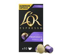 L'OR Cápsulas de Café Lungo Profondo | Intensidad 8 | 10 Cápsulas Compatibles Nespresso