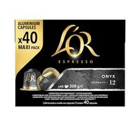 L'OR Espresso Cápsulas de Café Onyx | Intensidad 12 | 40 Cápsulas Compatibles Nespresso