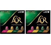 L'OR Cápsulas de Café Origins collection | Intensidad 7-10 | 40 Cápsulas Compatibles Nespresso (Paquete de 2)