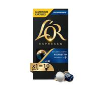 L'OR Cápsulas de Café Ristretto Decaffeinato | Intensidad 9 | 10 Cápsulas Compatibles Nespresso