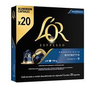 L'OR Cápsulas de café Ristretto Decaffeinato compatibles Nespresso – 20 cápsulas