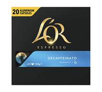 L'Or Espresso Café Decaffeinato - Intensidad 6 - 100 Cápsulas de Aluminio Compatible con Nespresso (5 x 20 Cápsulas)