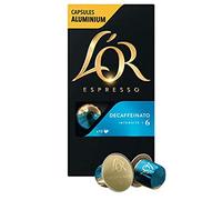 L'Or Espresso Café Decaffeinato Intensidad 6-50 Cápsulas de Aluminio Compatibles Nespresso (10 cápsulas)