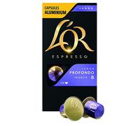 L'Or Espresso Café Lungo Profondo Intensité 8 Capsules en Aluminium Compatibles Avec Les Machines Nespresso