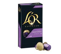 L'Or Espresso Café Lungo Profondo Intensité 8 Capsules en Aluminium Compatibles avec les Machines Nespresso