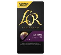L'Or Espresso Café Supremo - Intensidad 10 - Cápsulas de aluminio compatibles con máquinas Nespresso®* (10 cápsulas) - 52 gramos