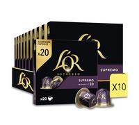 L'OR Espresso Café Supremo Intensidad 10 - Nespresso® * Cápsulas de café de aluminio compatibles - 5 paquetes de 20 cápsulas (100 bebidas)