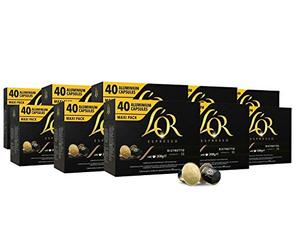 L'OR Espresso Coffee Ristretto Intensity 11 - Cápsulas de café de aluminio compatibles con Nespresso® * - 10 paquetes de 40 cápsulas (400 bebidas)