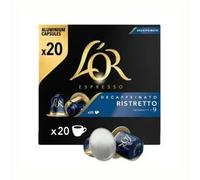 L'OR Cápsulas de café Ristretto Decaffeinato compatibles Nespresso – 20 cápsulas