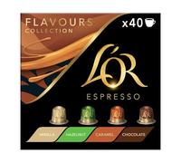 L'OR Flavours Collection Surtido de Cápsulas de Café 4 Sabores | Intensidades 5 a 8 | 40 Cápsulas Compatibles Nespresso (R)*