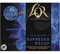 L'OR Suprême Espresso Decaf 7 Cápsulas de café Nespresso* Pro compatibles, descafeinado (50 monodosis), intensidad 7/10