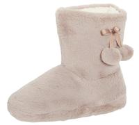Lora Dora Botas de piel sintética para mujer, con forro polar de espuma viscoelástica, para casa, moca, 38/39 EU